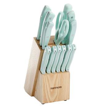 Oster Edgefield 14 Piece Stainless Steel Cutlery Knife Set With Black Knife  Block : Target