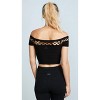 Women's Women The EL Off the Shoulder Cut Out Crop Top - Phat Buddha - 2 of 3