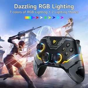 Aukfa X15 PC Controller: Hall joysticks/triggers, RGB, no drift. Wireless Bluetooth for PC, Android, Steam, Switch,Black - 1 of 4