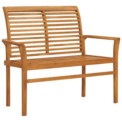 vidaXL Patio Bench, 44.1" Solid Teak Wood