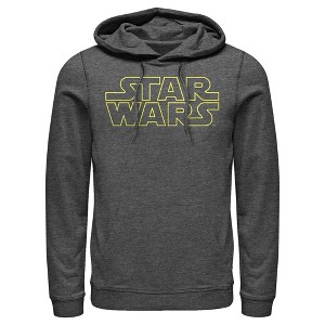 Men's Star Wars: A New Hope Movie Logo  Pull Over Hoodie - Navy Blue - Small - 1 of 4