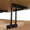 INFURNIC Coffee Tables Lift Top Coffee Table with Hidden Storage Fluted Panels and Hydraulic Lift for Living Room, Brown, 42.52"*27.17"*13.01" - 4 of 4