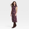 Women's Short Sleeve Ruched Midi Shift Dress - A New Day™ - 3 of 3