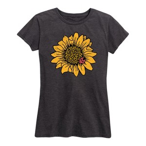 Women's - Instant Message - Sunflower Ladybug Short Sleeve Graphic T-Shirt - 1 of 4