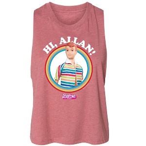 Women's Barbie Hi Allan Graphic Racerback Tank - Heather Mauve - Small - 1 of 3