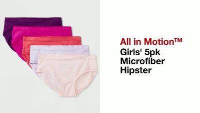 Girls' 5pk Microfiber Hipster - All In Motion™ Neon Pink : Target