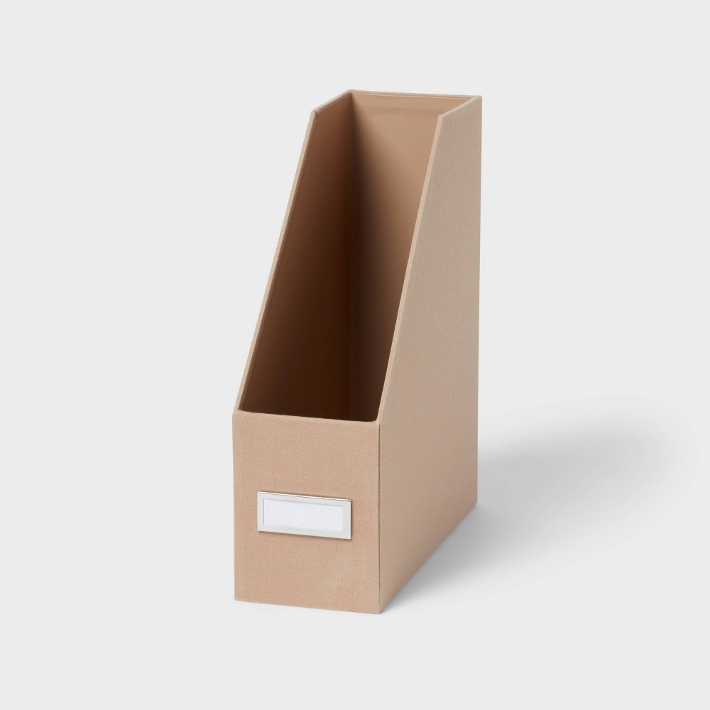 Photos - Desk Organiser Canvas Magazine Holder Light Brown - Brightroom™