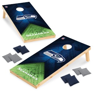 NFL Seattle Seahawks 2'x4' Wood Cornhole Set - 1 of 4