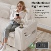 Vipbear 110" Modular Sectional Sleeper Sofa with Pull Out Bed, 7 Seat Chenille L Shaped Couch with Reclining Backrest|USB Ports Tool Free Assembly - 3 of 4