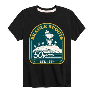 Boys' - Peanuts - Fifty Years Mountain Short Sleeve Graphic T-Shirt - 1 of 4