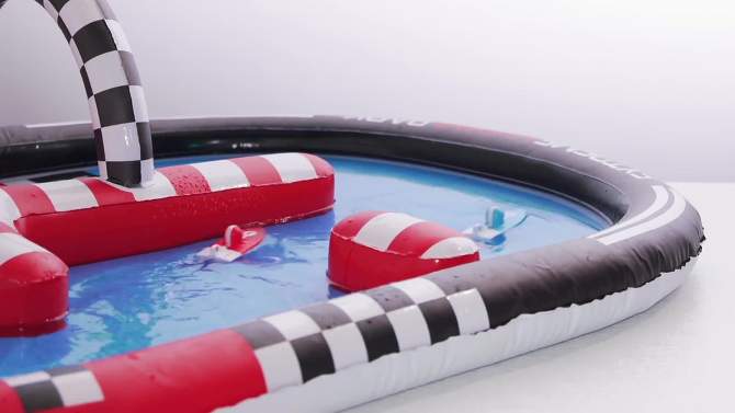 Sharper Image Hydro Park Remote Control Boat Set With Racers and Pool Track, 2 of 9, play video