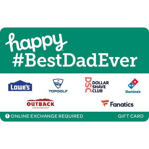   Gift Card for any amount in a Best Dad Gift