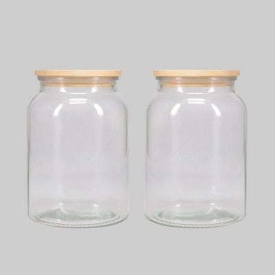 2ct Large Jar with Wood Lid - Bullseye's Playground™