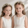 Turandoss Dainty Gold Initial Necklace for Girls Women, Bowknot Disc Necklaces, Flower Girl Gift - Necklace Gifts for Little Girls from Bride, 16+2.5 - 4 of 4