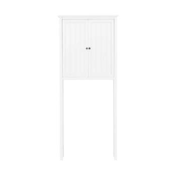 Dover Over the Toilet Hutch with Two Doors White - Alaterre Furniture