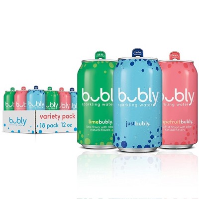 Bubly Sparkling Water, Flavor Variety Packs - 12 Fl Oz Can (Pack of 18)