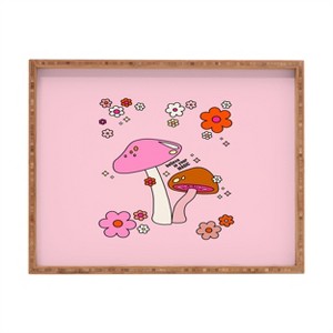 Daily Regina Designs Colorful Mushrooms And Flowers Rectangular Tray - Deny Designs - 1 of 2