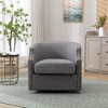 Swivel Chair, Comfy Accent Sofa Chair, 360 Swivel Chair, Upholstered Armchair, Swivel Accent Chair With Metal Base, Corner Chairs - 2 of 4