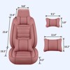 Bekrvio Universal 5-Seat Car Seat Covers Full Set, Premium PU Leather Waterproof Front & Rear Protector for Cars, SUVs & Trucks - 3 of 4