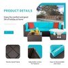 Celebalcony 5 Piece Patio Conversation Set All Weather Wicker Rattan Patio Sofa Outdoor Sectional Seating Group With Cushions - 3 of 4