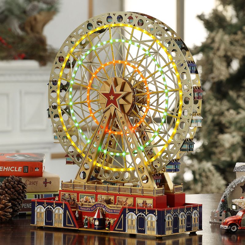 Mr. Christmas Animated LED World's Fair Grand Ferris Wheel Christmas Decoration, 3 of 7