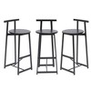PAGED Armless Counter Height Bar Stools Set of 3 Modern Dining Chairs with Back for Pub, Dining Room - 4 of 4