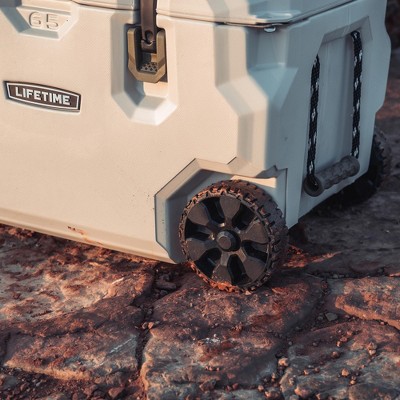Black 65 Quart Bear Resistant Wheeled Cooler with Hardsided Exterior