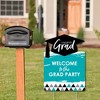 Big Dot of Happiness Teal Graduation Party Decorations - Grad Party Welcome Yard Sign - 2 of 4
