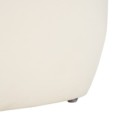 Whitley Cream Velvet Rectangular Ottoman 50"