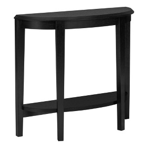 36" 2 Tier Half Moon Shape Console Table Black - EveryRoom: Elegant Demilune Design, Laminated Surface - 1 of 4