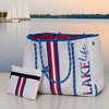 Pavilion Gift Company - Lake Life - Neoprene Tote Bag with Tethered Inner Pouch - Handbags - 2 of 4