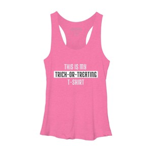 Women's Design By Humans Trick Or Treating By beeyou Racerback Tank Top - 1 of 3