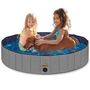 KOPEKS Outdoor Pet Pool - Grey- 47" - 1 of 4