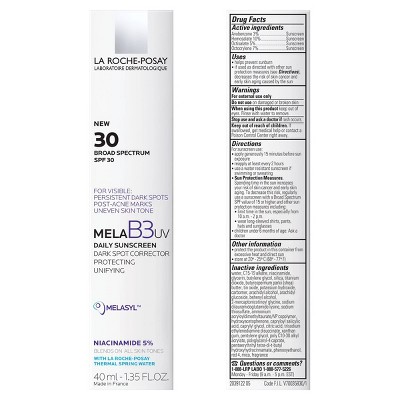 La Roche Posay Mela B3 UV Face Sunscreen - SPF 30 - 1.35 fl oz