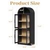 ODK Arched Bookshelf with Doors and Drawers, 71.4" Farmhouse Bookcase, 15.83" Deep Wooden Display Cabinet,Rounded Bookcase for Living Room,Bedroom - 2 of 4