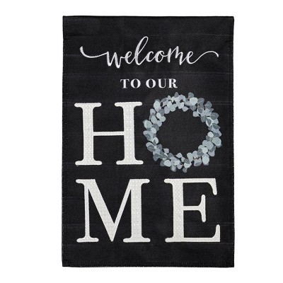 Evergreen Eucalyptus Welcome Garden Burlap Flag 12.5 x 18 Inches Indoor Outdoor Decor
