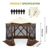 Camping Gazebo Tent, Pop Up Canopy Screen Tent 6 Sided with Mesh Windows and Carry Bag for Camping,Patio, Backyard, Lawn - 3 of 4