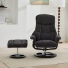 Manual Swivel Recliner Chair with Ottoman, Chenille Lounge Chair with 5-Point Massage, Seat Heating, Remote Control for Living Room - Koiai - 2 of 4