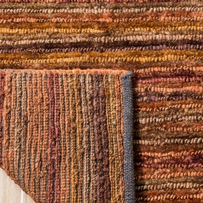 Hand-Knotted Red Wool Rectangular Area Rug