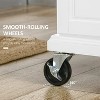 LunaLulinlk Kitchen Island on Wheels, Rolling Kitchen Cart with Stainless Steel Countertop, Drawer, Towel Rack - 3 of 4