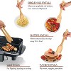 LunaLulinlk Bamboo Kitchen Utensils Set 8-Pack - Wooden Cooking Utensils - 3 of 4