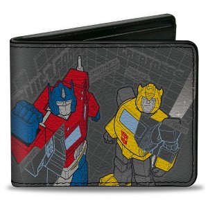 Adult Optimus Prime and Bumblebee Built For Greatness Pose Bi-Fold Wallet - 1 of 3