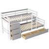 NicBex Twin Over Full Bunk Bed with Guardrail and 2 Drawers,Loft Bed with Ladder and Converts to 2 Beds,Noise Reduced Bunk Beds for Bedroo - 2 of 4