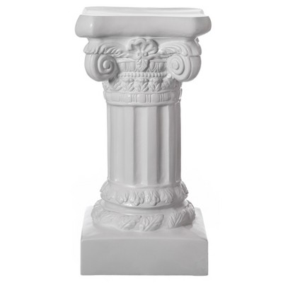 Uniquewise Fiberglass White Plinth Roman Column Ionic Piller Pedestal Vase Stand for Wedding or Party, Living Room Decor - Photography Props