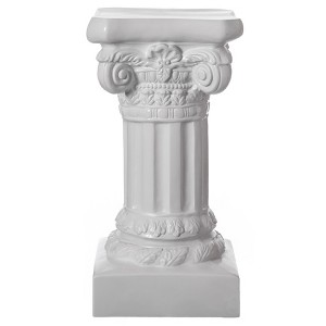 Uniquewise Fiberglass White Plinth Roman Column Ionic Piller Pedestal Vase Stand for Wedding or Party, Living Room Decor - Photography Props - 1 of 4