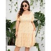 Plus Size Dress Plus Size Dress Ruffle Sleeve Flowy Dress with Pockets blue white flower 2XL - 4 of 4