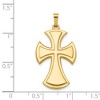 Black Bow Jewelry 14k Yellow Gold Polished Maltese Cross Pendant, 17 x 32mm - 4 of 4