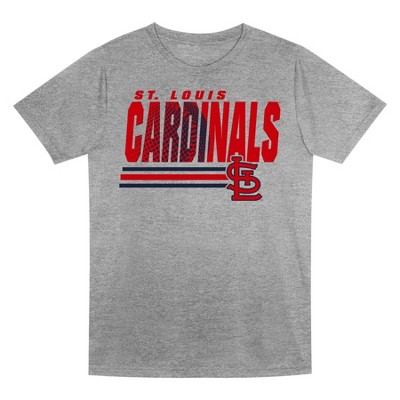 MLB St. Louis Cardinals Boys' Gray Poly T-Shirt