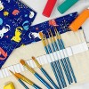 Wrapables Pencil Roll Organizer, Colored Pencil Wrap Pouch (72 slots), Horses & Maidens - 3 of 4