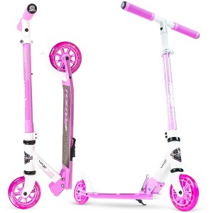 Rush 125 Folding Kick Scooter – Light-Up Wheels, Adjustable Handlebar, Carbon Steel Frame – Madd Gear - 1 of 4